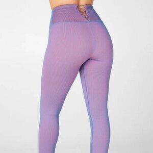 NWT Fabletics High-Waisted Seamless Lace-Up Legging - Medium Tall - Aster Purple